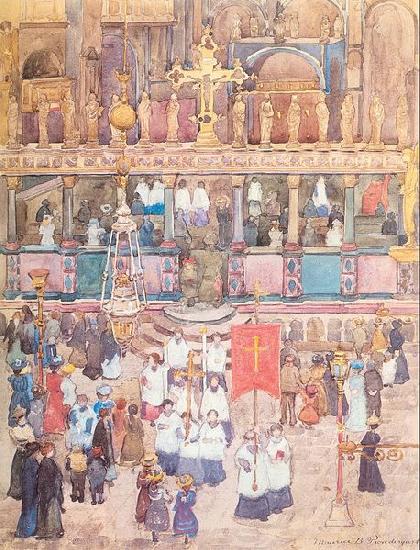 Maurice Prendergast Easter Procession St. Mark's China oil painting art